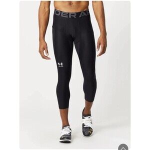NWT Under Armour Men's HeatGear 3/4 Compression Leggings -black - Xl Large  $32
